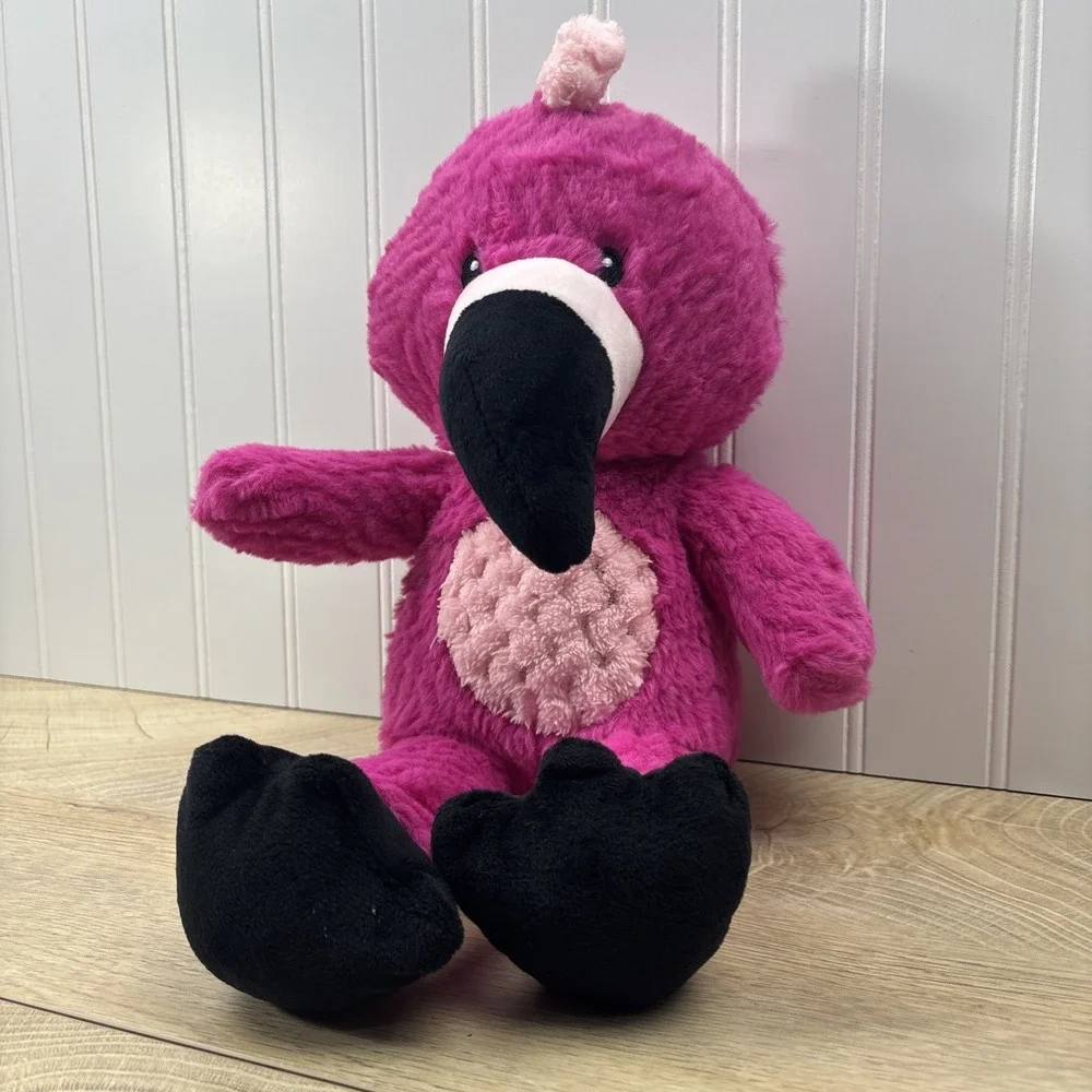 Spark Create Imagine Pink Flamingo Bird Plush Stuffed Animal Baby Rattle Crinkle